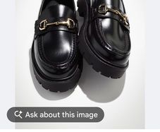 Black loafer shoes