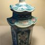 7" Signed Hand Painted Hexagon Ginger Jar Image 4