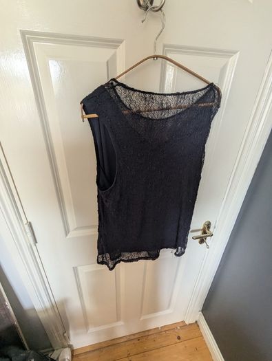 Navy lace Top