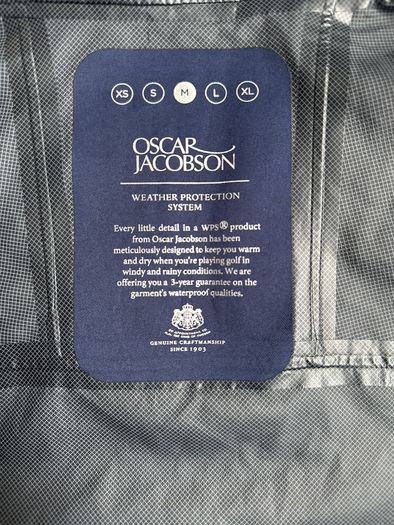 oscar jacobson full wps waterproof jacket & trousers