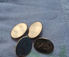 9k Gold Art Deco Cufflinks