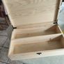 Natural STORAGE Wooden Box with Hinged Lid and Clasp Image 2