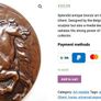 1913 Antique Bronze  Carl Decock medal | 67 grams Image 6