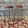 Pair of Industrial Style Bar Stools. Image 4