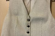 Zara Ladies Waistcoat Top  - Creamy white with Green Stripe - Size M - Unworn
