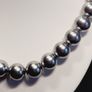 Elegant Ti Sento grey pearl necklace with sparkly decorative clasp Image 2