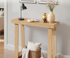91.5 cm Console Table, Modern Desk Behind the Couch, Wooden Rectangle Entrance Desk, Narrow Long Sofa Table Accent Stand, Ideal for Hallway