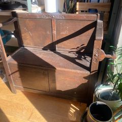 Wooden hall bench