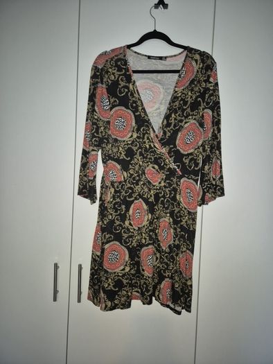 Faux wrap mini dress