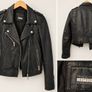 Zara Trafaluc Genuine Leather Biker Jacket Black XS Image 2
