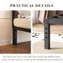 Metal Double Bed Frame Sturdy Platform Bed Underbed Storage, Steel Slat Support, Easy Assembly, Noise Free, Heavy Duty, 35.5cm High Image 3