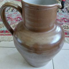 Antique French stoneware jug beautiful patina
