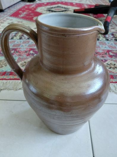 Antique French stoneware jug beautiful patina