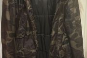 bershka small camouflage fur jacket
