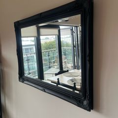 Antique Style Mirror (Black Frame)