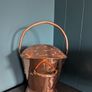 Antique Copper Coal Scuttle - Decorative Fireside Accessory Image 3