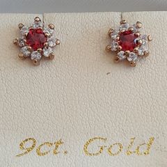 ladies 9ct gold earrings