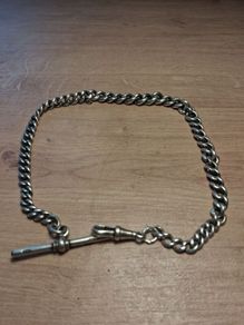 Sterling Silver Albert Chain(All Links Stamped)