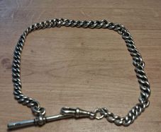 Sterling Silver Albert Chain(All Links Stamped)