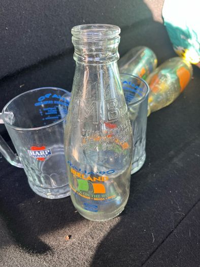 3 vintage 1990 World Cup milk bottles