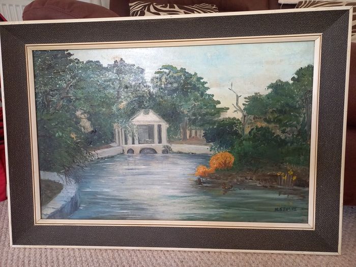 large oil painting of St  Anne's Park