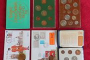 Collectors lot Vintage UK coins sets &amp; coin stamp covers