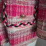Like new. Ming Wang Petite Large (PL) Pink and cream blazer with braided trim. Image 3