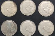 Complete Set - Germany 2 Reichsmark 1937 - All Mint Marks A,D,E,F,G,J