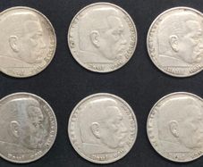 Complete Set - Germany 2 Reichsmark 1937 - All Mint Marks A,D,E,F,G,J