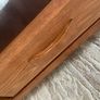 Wooden coffee table with marble patterned resin top Image 4