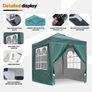 2x2m Popup Gazebo Marquee Party Tent Pavilion Green with 4 Sides Image 3