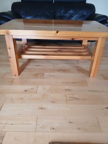 Premium Handmade Solid Hardwood Coffee Table  Immaculate Condition & Built to Last