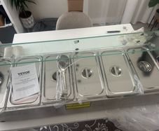1.2 meter long  35cm wide 220v Commercial Electric Food Warmer Countertop Buffet  with Glass Shield 1500w