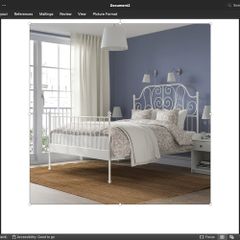 White Metal Bed Frame King Size