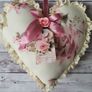 Hanging Heart Decor. Scented Heart. Mother's Day Gift. Shabby Chic Decor. Image 4