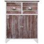 Side Cabinet Brown and White 60x30x75 cm Paulownia Wood Image 4