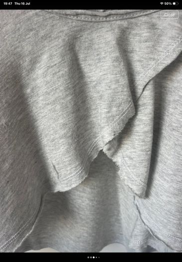 cami grey open back Hollister top size large