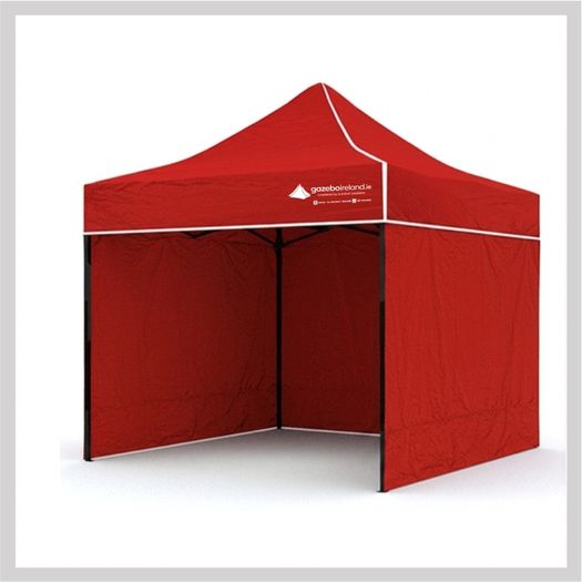 RED POP UP Gazebo (3 side walls included!) 40mm frame