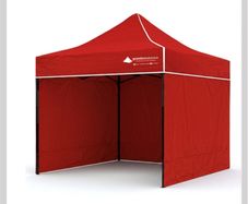 RED POP UP Gazebo (3 side walls included!) 40mm frame