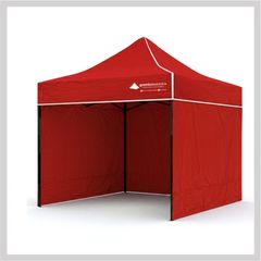 RED POP UP Gazebo (3 side walls included!) 40mm frame