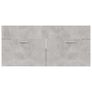 Sink Cabinet with Built-in Basin Concrete Grey Chipboard Image 6