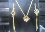 !8Kt Gold Plated pendant and Earrings