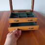 Wooden jewellery box with metal handles Image 3