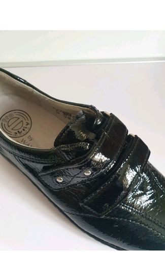 Waldlaufer Henni Black Patent Leather Comfort Shoes UK 3.5 Wide Fit BNIB  CAN POST
