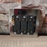 Flat 3 Gang switch, Satin Chrome Image 3