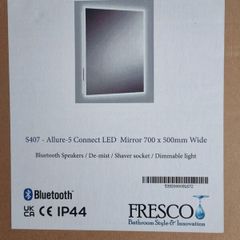 LED mirror with bluetooth
