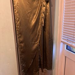 Brand new khaki satin trousers size 12/14