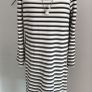 dress striped cream & navy dress size 12 street one brand Image 5