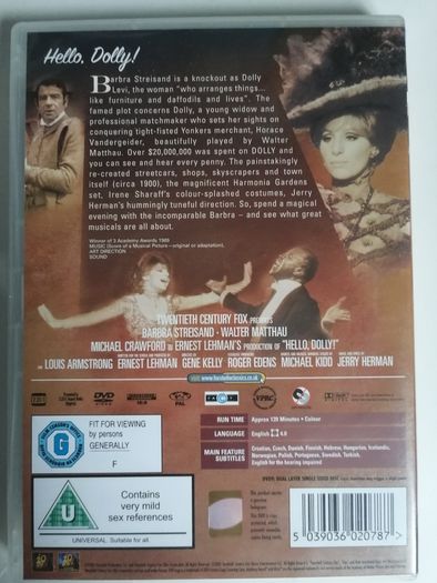 Hello, Dolly!  (Gene Kelly Film) [1969] Barbra Streisand, Walter Matthau, Michael Crawford & Louis Armstrong [Movie DVD] Academy Award Winner