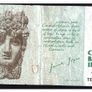 1993 Ireland IR10 James Joyce Banknote Series C. Note issued 20/09/93. Serial number KBL838297 Image 2